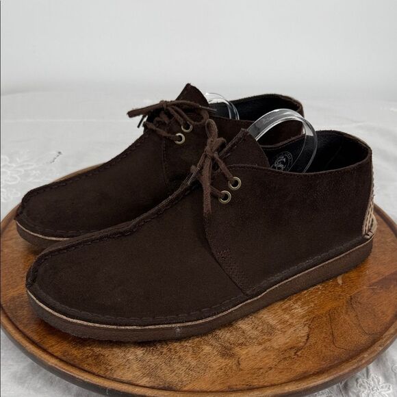 Clarks Other - Clarks Originals Boots Mens 11.5 M Desert Trek Brown Suede Chukka Moccasin